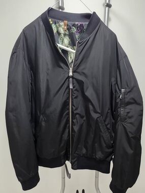 Mackage Black Bomber Jacket - Classic Zip Front